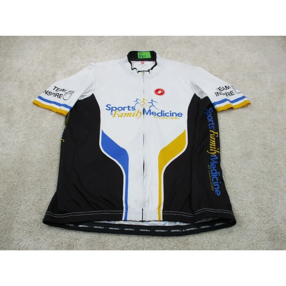 Castelli Cycling Jersey Men 3XL XXXL White Black Scorpion Zip Bike Shirt USA - Picture 1 of 12